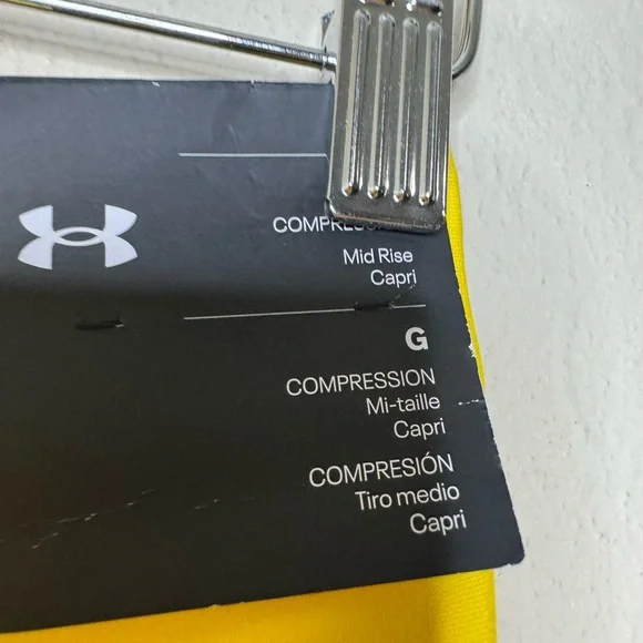 Under armour capris new with tags large yellow - Picture 3 of 5